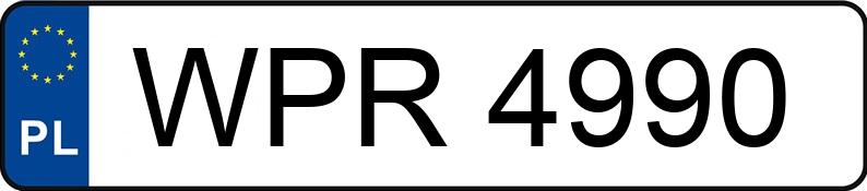 Le numéro d’enregistrement WPR 4990 a Skoda Sedan - WPR4990