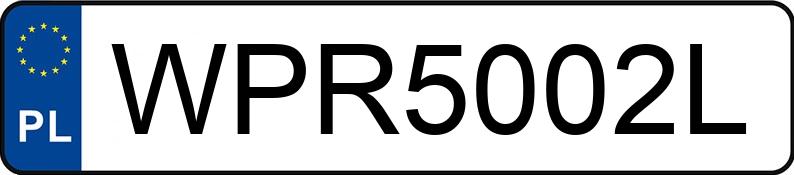 Numer rejestracyjny WPR 5002L posiada CHRYSLER Pacifica 3.6 MR`17 E6 Limited Aut. - WPR5002L