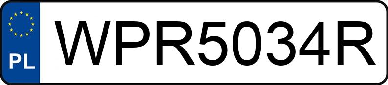 Numer rejestracyjny WPR 5034R posiada BMW 530i MR`16 E6d G30 xDrive Steptronic - WPR5034R