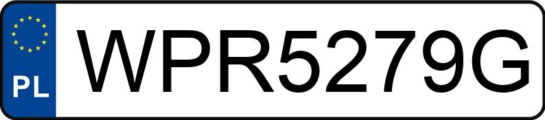 Numer rejestracyjny WPR 5279G posiada VOLKSWAGEN GOLF - WPR5279G