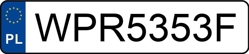 Numer rejestracyjny WPR 5353F posiada OPEL ASCONA - WPR5353F