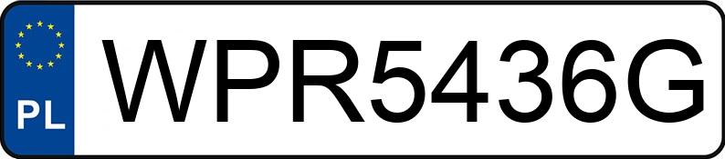 Numer rejestracyjny WPR 5436G posiada OPEL ANTARA 2.0 CDTI - WPR5436G