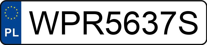 Numer rejestracyjny WPR 5637S posiada SKODA SUPERB - WPR5637S