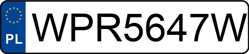 Numer rejestracyjny WPR 5647W posiada TOYOTA COROLLA - WPR5647W Numer rejestracyjny WPR 5647W posiada TOYOTA COROLLA - WPR5647W