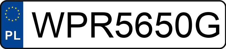 Numer rejestracyjny WPR 5650G posiada VOLKSWAGEN GOLF - WPR5650G