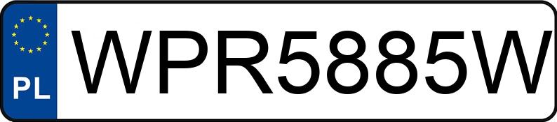 Numer rejestracyjny WPR 5885W posiada TOYOTA C-HR - WPR5885W