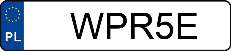 Numer rejestracyjny WPR 5E posiada JELCZ 043 - WPR5E