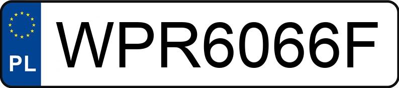 Numer rejestracyjny WPR 6066F posiada SUBARU IMPREZA - WPR6066F