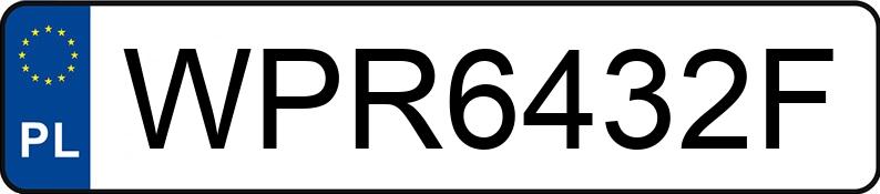 Numer rejestracyjny WPR 6432F posiada FORD FIESTA - WPR6432F Numer rejestracyjny WPR 6432F posiada FORD FIESTA - WPR6432F