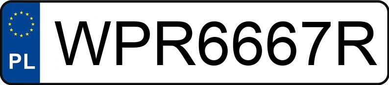 Numer rejestracyjny WPR 6667R posiada MINI [BMW] Mini 2.0 MR`18 E6 Cooper Works - WPR6667R