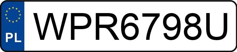 Numer rejestracyjny WPR 6798U posiada CUPRA TERRAMAR - WPR6798U