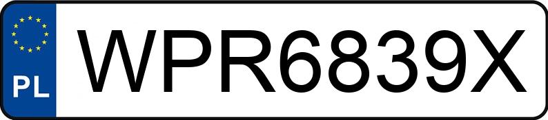 Numer rejestracyjny WPR 6839X posiada OPEL Astra III 2.0 MR`04 E4 Sport - WPR6839X