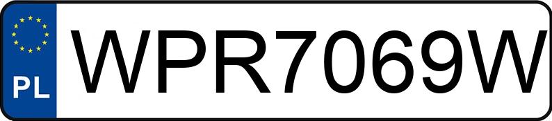 Numer rejestracyjny WPR 7069W posiada BMW 320i Cabrio MR`07 E4 E93 320i Cabrio MR`07 E4 E93 - WPR7069W