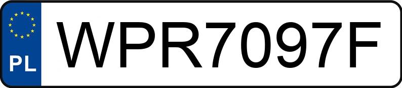 Numer rejestracyjny WPR 7097F posiada VOLKSWAGEN TRANSPORTER - WPR7097F