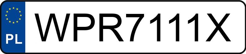 Numer rejestracyjny WPR 7111X posiada TOYOTA Camry Hybrid MR`18 E6d Comfort - WPR7111X