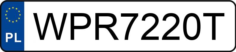 Il numero di registrazione WPR 7220T ha VOLVO FH VTC3T - WPR7220T
