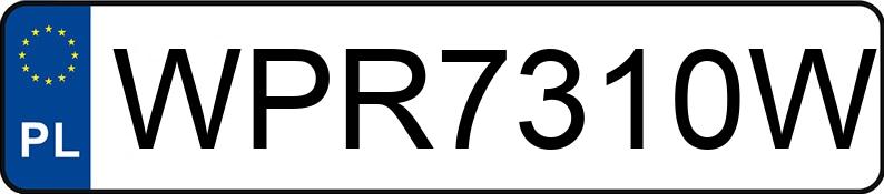 Numer rejestracyjny WPR 7310W posiada SKODA FABIA 5J - WPR7310W