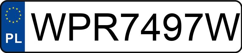 Numer rejestracyjny WPR 7497W posiada VOLKSWAGEN CADDY - WPR7497W