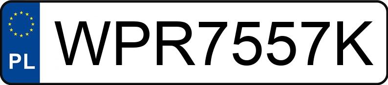 Numer rejestracyjny WPR 7557K posiada BMW 328i MR`12 E5 F30 328i MR`12 E5 F30 - WPR7557K
