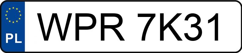 Numer rejestracyjny WPR 7K31 posiada CITROEN Xsara 1.8i Kat. SX - WPR7K31 Numer rejestracyjny WPR 7K31 posiada CITROEN Xsara 1.8i Kat. SX - WPR7K31
