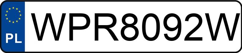 Numer rejestracyjny WPR 8092W posiada OPEL Astra III 1.7 CDTI MR`04 E4 Cosmo - WPR8092W
