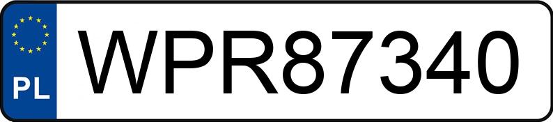 Numer rejestracyjny WPR 87340 posiada AUDI A6 - WPR87340