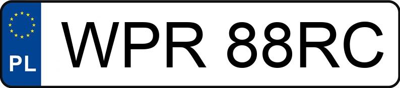 Numer rejestracyjny WPR 88RC posiada JAGUAR XJS 4.0 KAT - WPR88RC