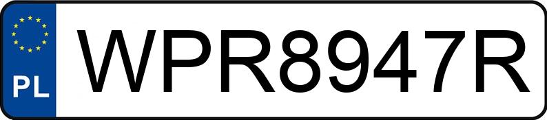 Numer rejestracyjny WPR 8947R posiada HONDA Civic 1.4i MR`95 iS - WPR8947R