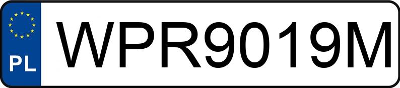 Numer rejestracyjny WPR 9019M posiada VOLKSWAGEN GOLF - WPR9019M