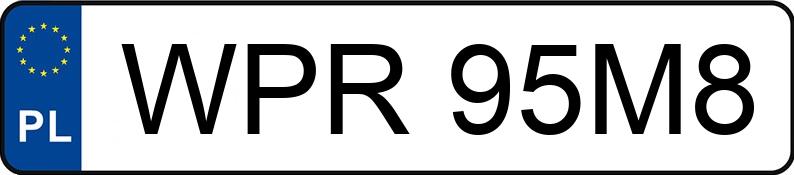 Numer rejestracyjny WPR 95M8 posiada FORD Escort 1.8 TD MR`95 Ghia - WPR95M8