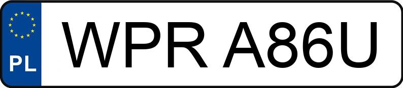Numer rejestracyjny WPR A86U posiada TAOTAO CY50T-8 CY50T-8 - WPRA86U