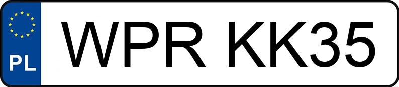Numer rejestracyjny WPR KK35 posiada HONDA CIVIC - WPRKK35