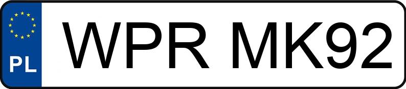 Numer rejestracyjny WPR MK92 posiada SKODA FABIA - WPRMK92