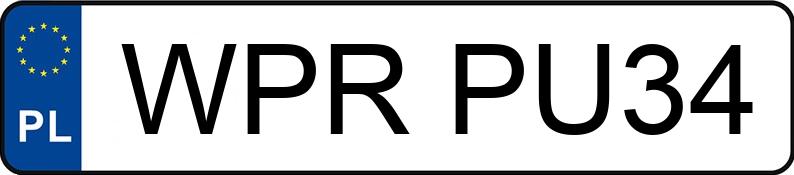 Numer rejestracyjny WPR PU34 posiada BMW 316 - WPRPU34