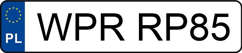 El número de registro WPR RP85 tiene OPEL Combo 1.3 Diesel MR`01 E4 1.6t DTJ Van - WPRRP85