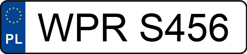 Numer rejestracyjny WPR S456 posiada TOYOTA Yaris 1.0 MR`99 Luna - WPRS456