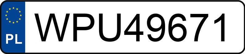 Numer rejestracyjny WPU 49671 posiada FIAT FIORINO 225 - WPU49671