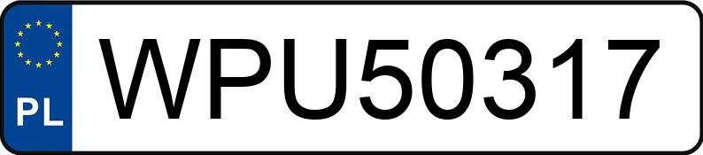Numer rejestracyjny WPU 50317 posiada TOYOTA AVENSIS - WPU50317