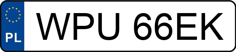 Numer rejestracyjny WPU 66EK posiada VOLKSWAGEN POLO - WPU66EK