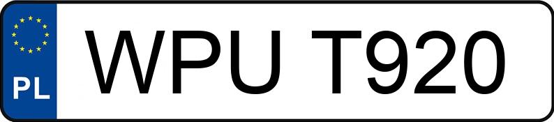 Numer rejestracyjny WPU T920 posiada BMW 320 I - WPUT920 Numer rejestracyjny WPU T920 posiada BMW 320 I - WPUT920