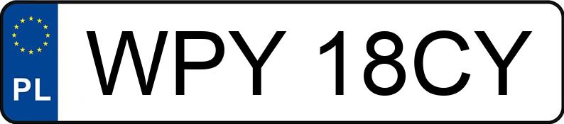 Numer rejestracyjny WPY 18CY posiada BRP CAN-AM U - WPY18CY Numer rejestracyjny WPY 18CY posiada BRP CAN-AM U - WPY18CY