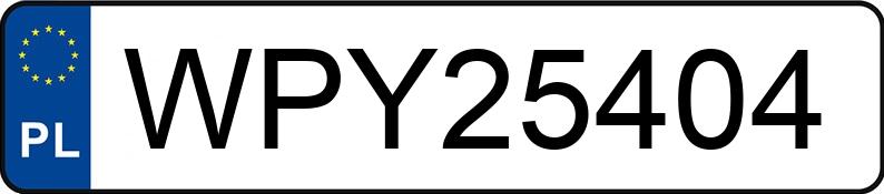 Numer rejestracyjny WPY 25404 posiada SKODA OCTAVIA - WPY25404 Numer rejestracyjny WPY 25404 posiada SKODA OCTAVIA - WPY25404