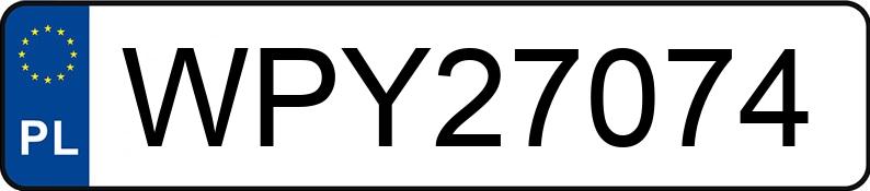 Numer rejestracyjny WPY 27074 posiada HONDA CIVIC 1.4I - WPY27074
