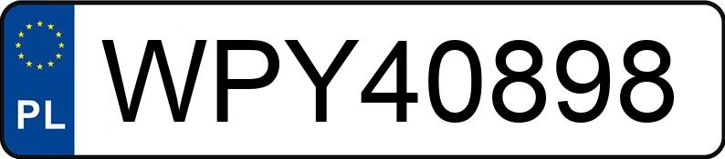 Numer rejestracyjny WPY 40898 posiada BMW 316I - WPY40898