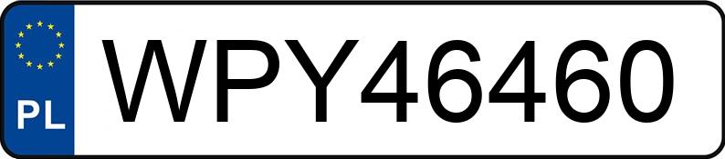 Numer rejestracyjny WPY 46460 posiada MINI CLUBMAN - WPY46460