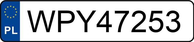 Numer rejestracyjny WPY 47253 posiada BMW 320 - WPY47253