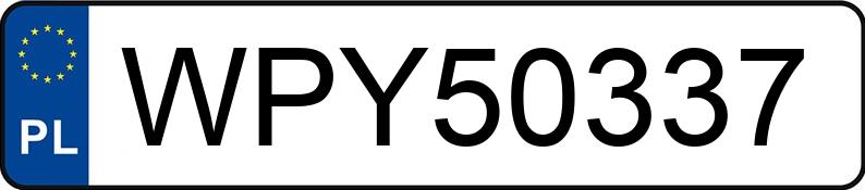 Numer rejestracyjny WPY 50337 posiada VOLKSWAGEN CC - WPY50337