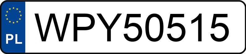 Numer rejestracyjny WPY 50515 posiada FORD RANGER - WPY50515