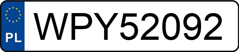 Numer rejestracyjny WPY 52092 posiada VOLVO S60 - WPY52092