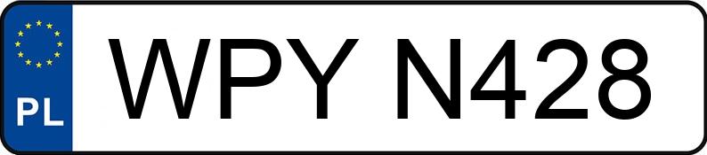 Numer rejestracyjny WPY N428 posiada FSO-WARSZAWA POLONEZ 1.5 - WPYN428